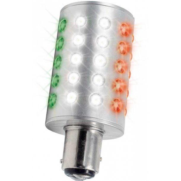 Periodisk frill Misforstå Lanterne-pære Bay 15d 50 LED rød/grøn/hv